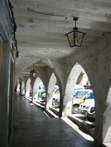 Porches góticos de la Plaza Mayor