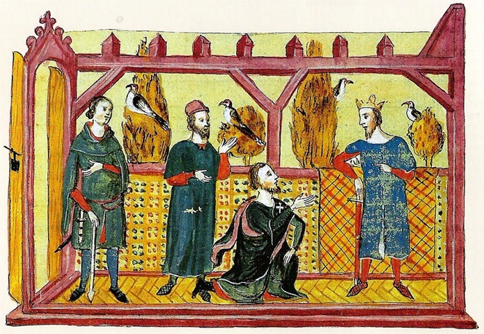 Blasco de Alagón y Hugo de Folcalquier proponiendo la conquista de Valencia a Jaume I
