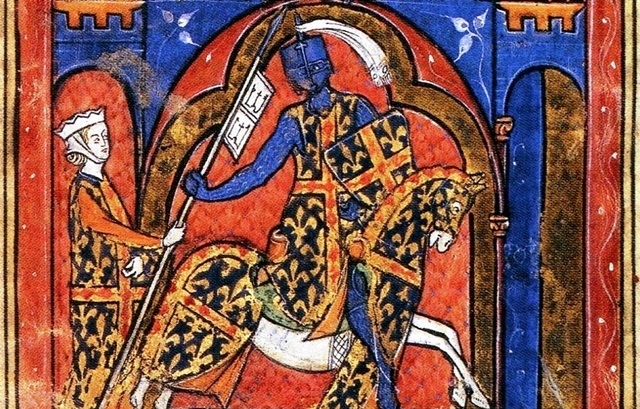 Dama con caballero - siglo XIII